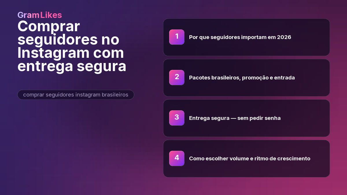 Comprar seguidores no Instagram com a GramLikes