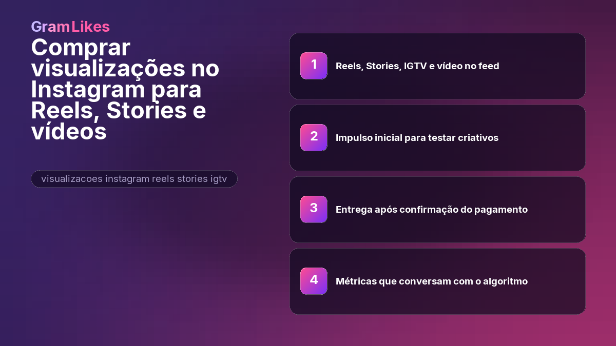 Comprar visualizações no Instagram — Reels, Stories e IGTV na GramLikes